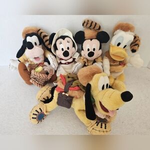 Disney Parks 1990s Fab Five Frontier Bean Bag Plush Characters Vintage Rare Set
